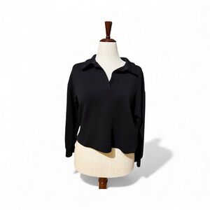 Magaschoni Black Cropped Top Size M